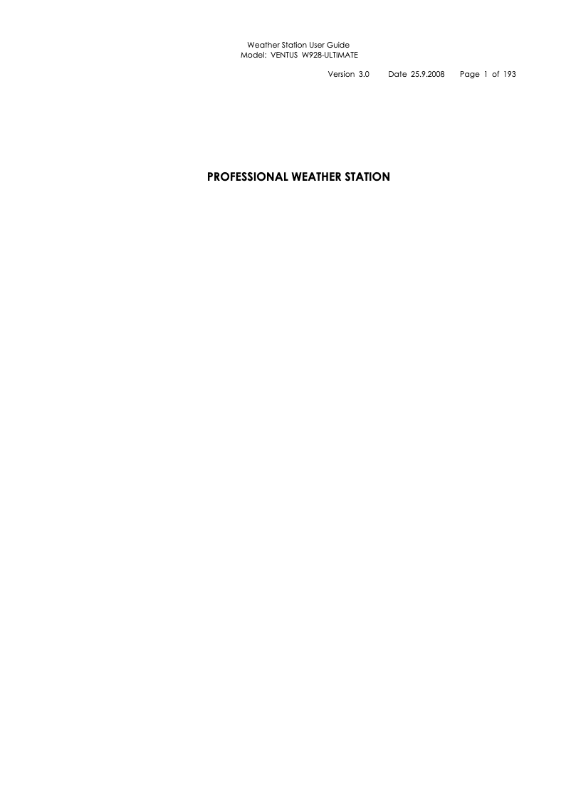 Image de la première page du manuel de l'appareil W928