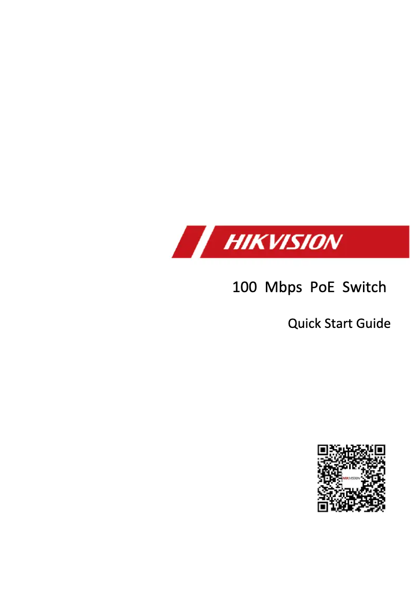 Page 1 de la notice Guide de démarrage rapide Hikvision DS-3E1518P-SI