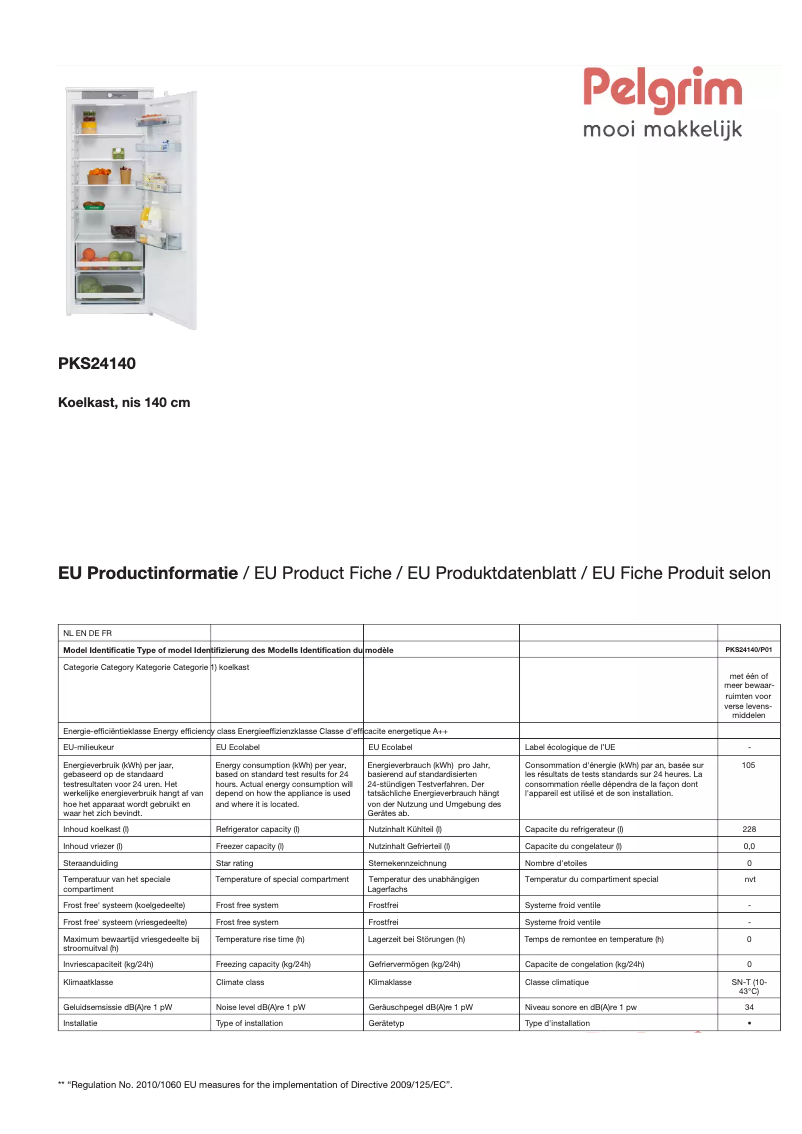 Image de la première page du manuel de l'appareil PKS24140