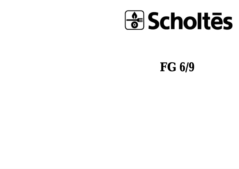 Page 1 de la notice Manuel utilisateur Scholtès FG 9