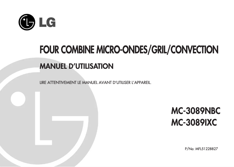Page n°1 - Manuel utilisateur LG MC-3089IXC
