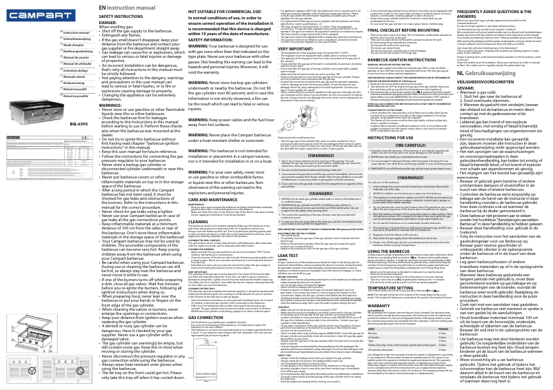 Page n°1 - Manuel utilisateur Campart BQ-6395