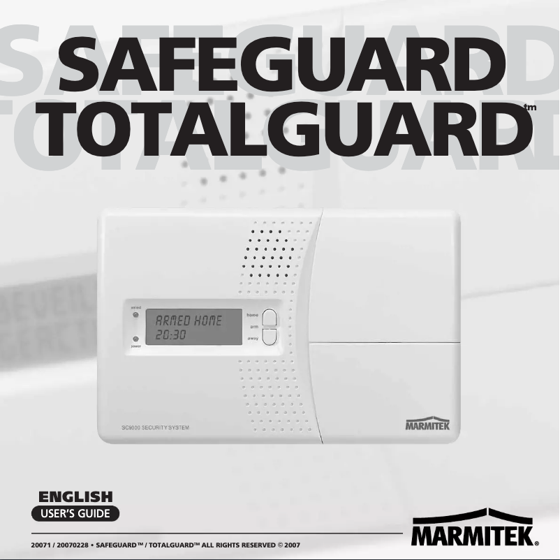 Page 1 de la notice Manuel utilisateur Marmitek SAFEGuard