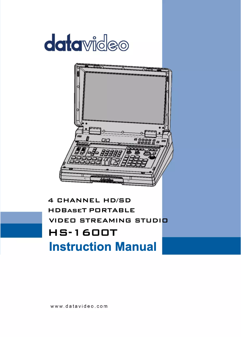 Página 1 del manual Manual de usuario DataVideo HS-1600T