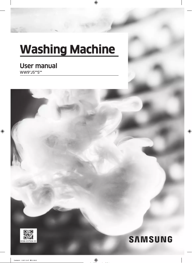 Page 1 de la notice Manuel utilisateur Samsung WW9SJ5345DW