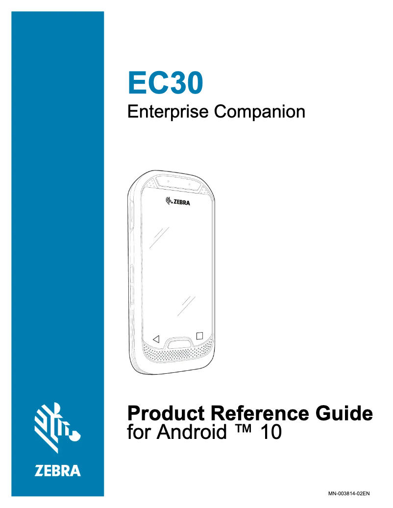 Page 1 de la notice Manuel utilisateur Zebra EC30