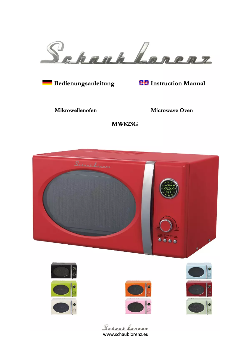Page n°1 - Manuel utilisateur Schaub Lorenz MW823G SP