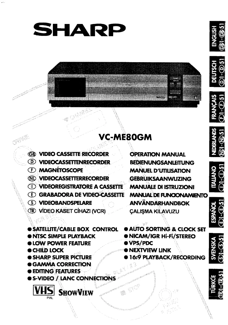 Image de la première page du manuel de l'appareil VC-ME80