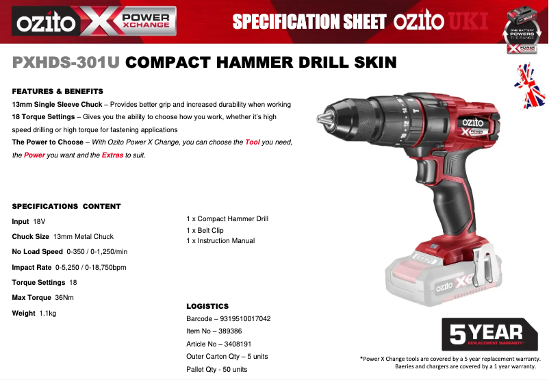 First page image of the manual for PXHDS-301U