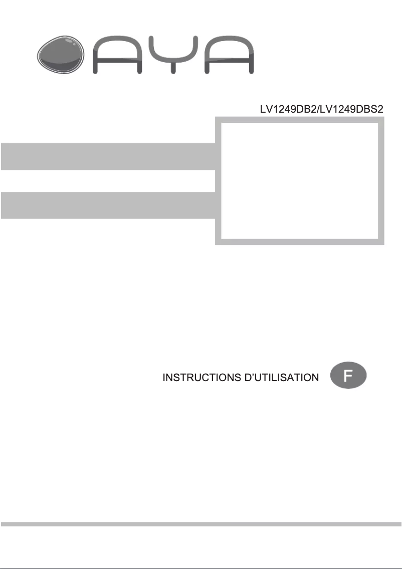 Image de la première page du manuel de l'appareil LV1249DB2