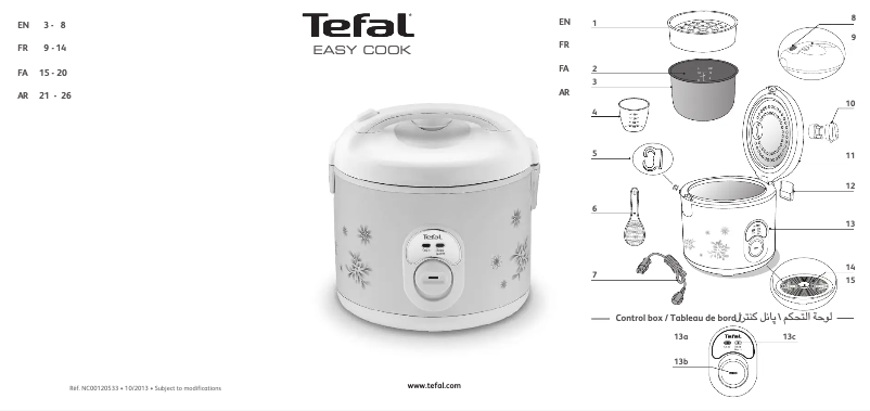 Page n°1 - Manuel utilisateur Tefal Easy Cook RK1018