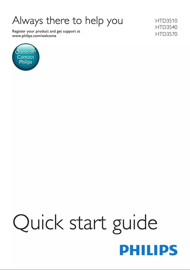 Image de la première page du manuel de l'appareil HTD3510X