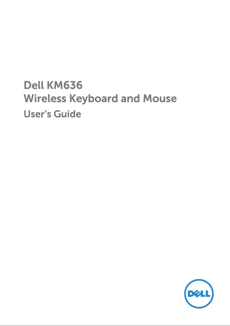 Page 1 de la notice Manuel utilisateur Dell KM636