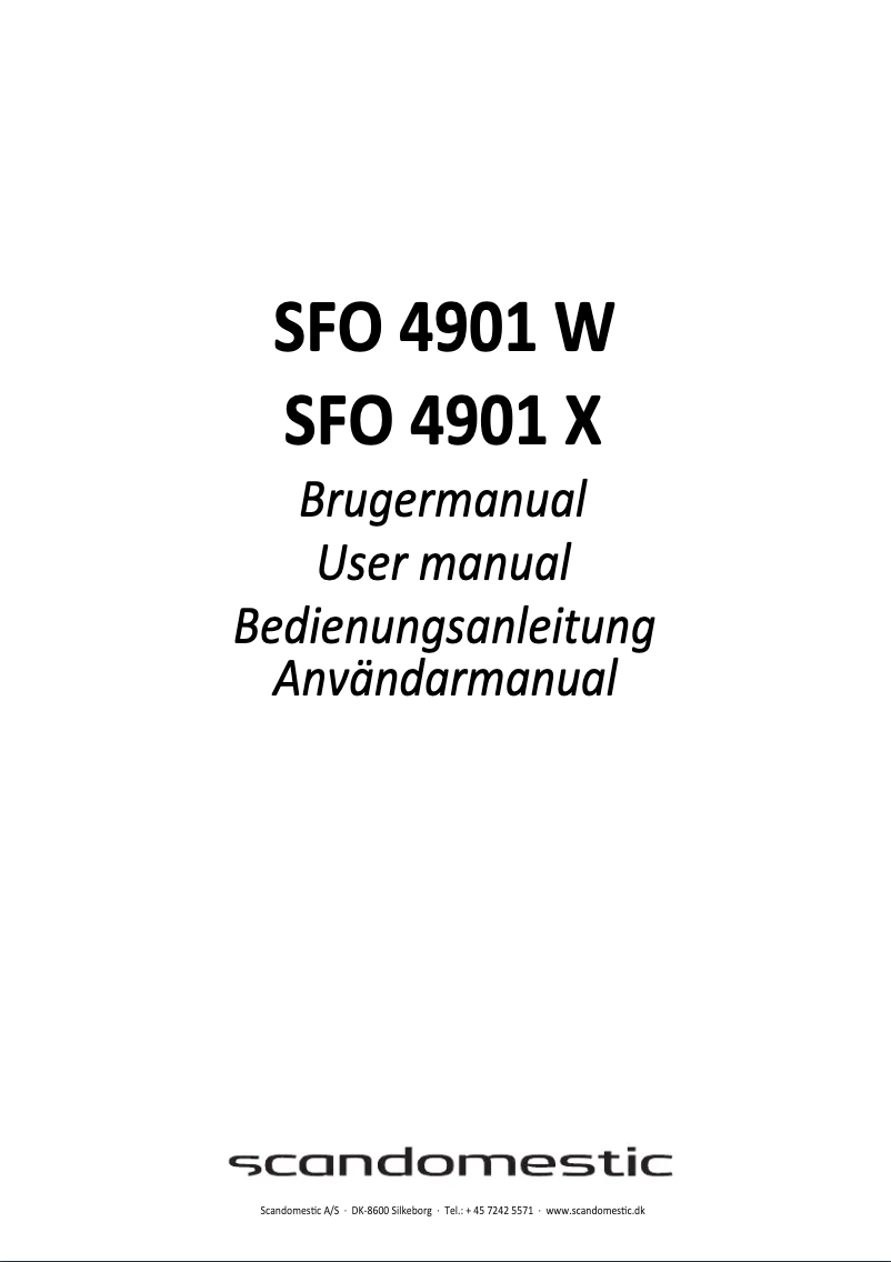 Page n°1 - Manuel utilisateur Scandomestic SFO 4901 W