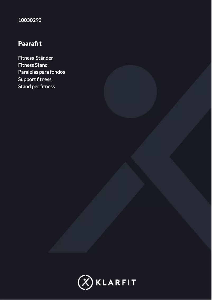 Page 1 de la notice Manuel utilisateur Klarfit Paarafit