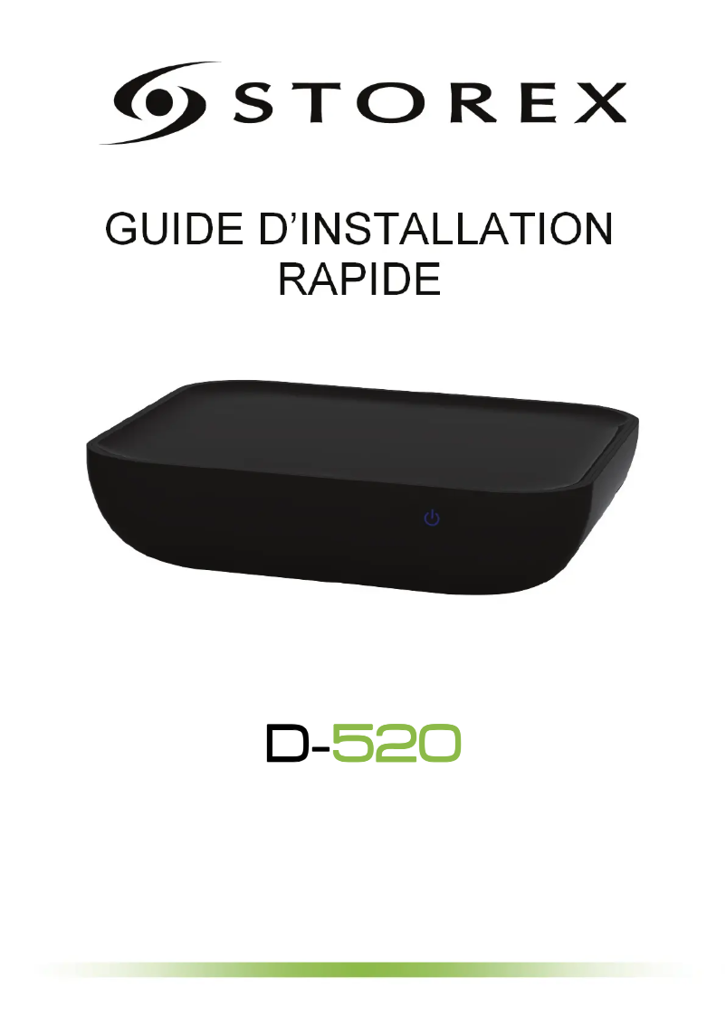 Page 1 de la notice Manuel utilisateur Storex D-520