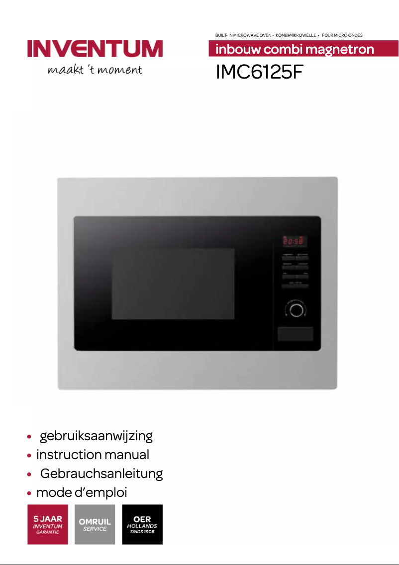 Page 1 de la notice Manuel utilisateur Inventum IMC6125F