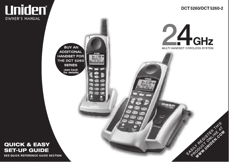 Image de la première page du manuel de l'appareil DCT 5260-2