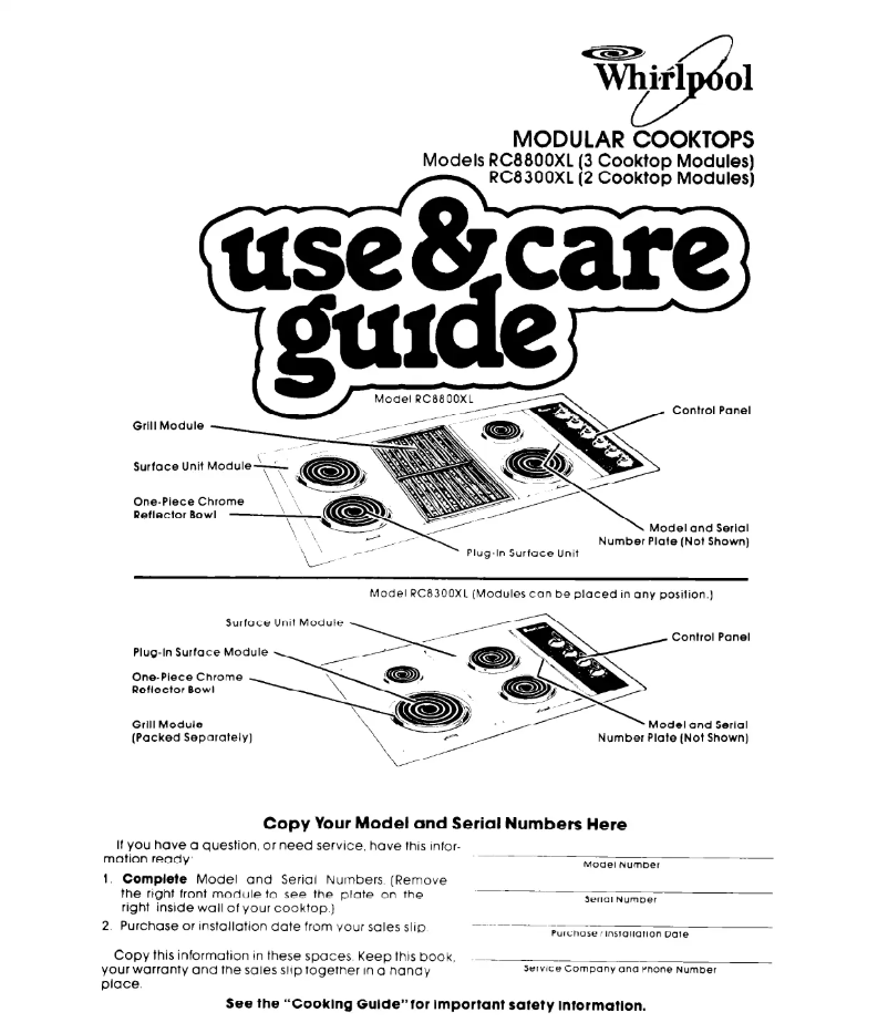 Imagen de la primera página del manual del dispositivo RC8300XPH