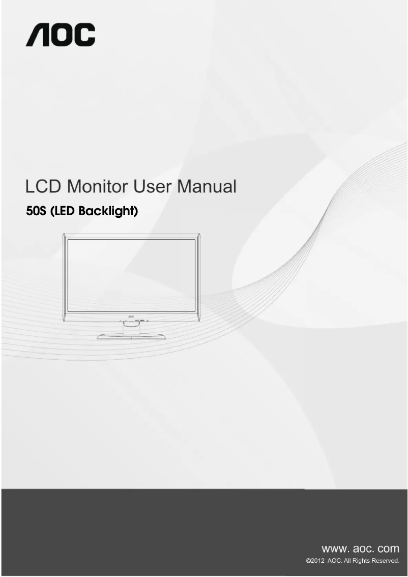 Page 1 de la notice Manuel utilisateur AOC E2050SWD