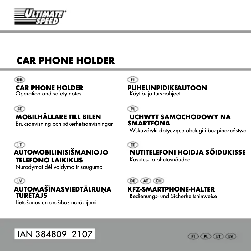 Page 1 de la notice Manuel utilisateur Ultimate Speed HG05910A