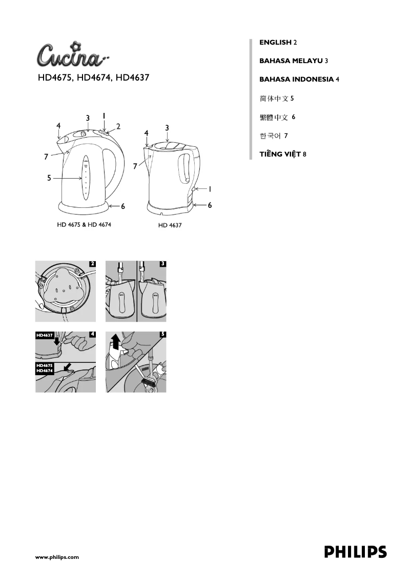 Page n°1 - Manuel utilisateur Philips HD4674