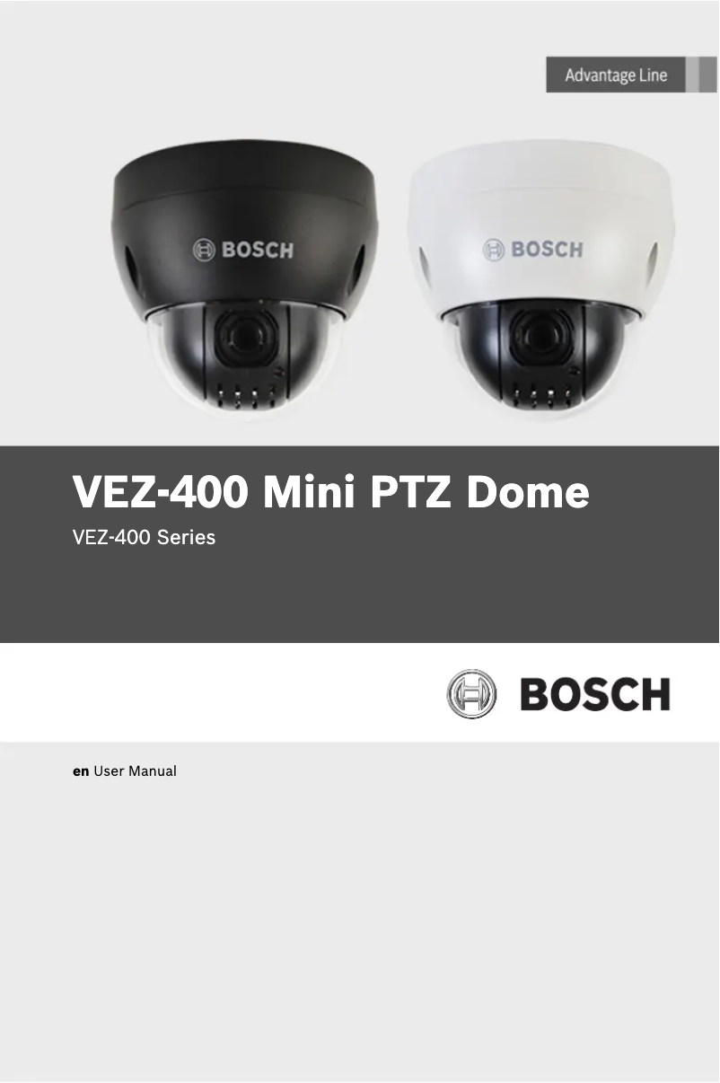 Page n°1 - Manuel utilisateur Bosch VEZ-400 Mini