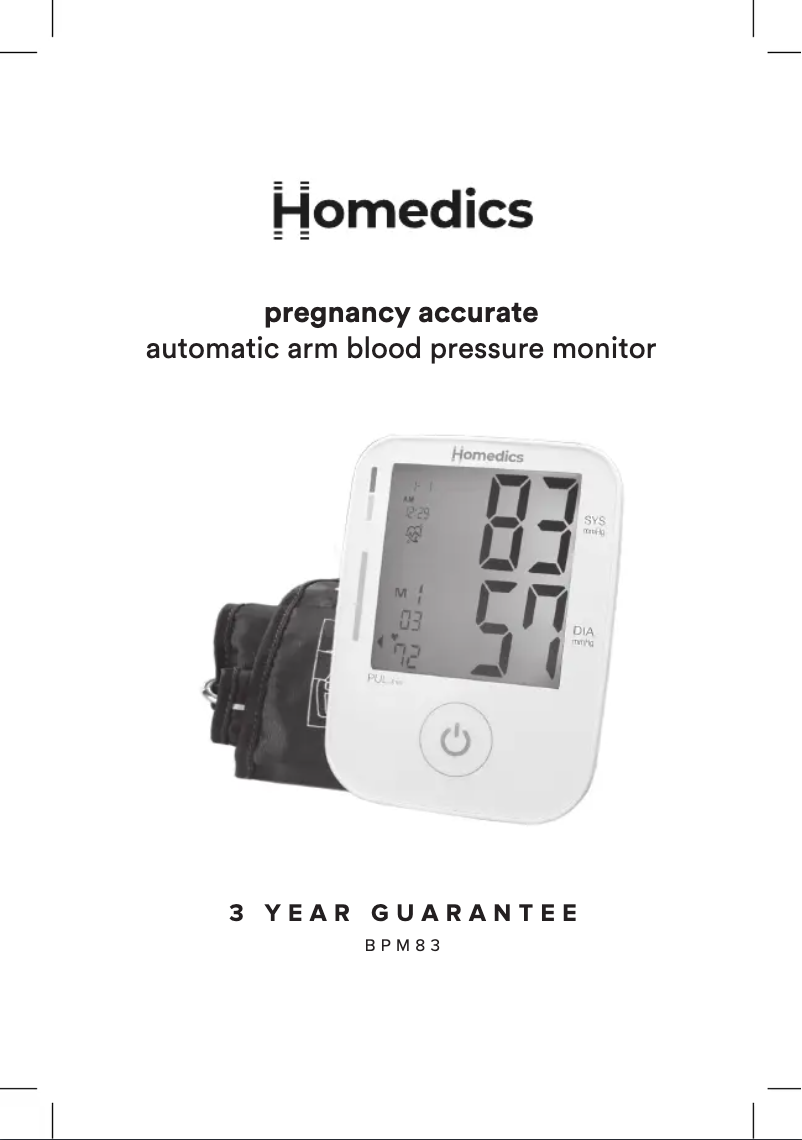 Page n°1 - Manuel utilisateur Homedics BPA-P200