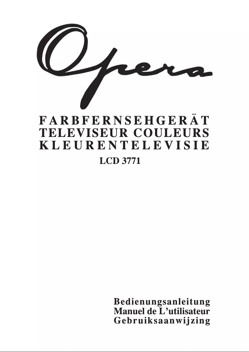 Image de la première page du manuel de l'appareil LCD3771