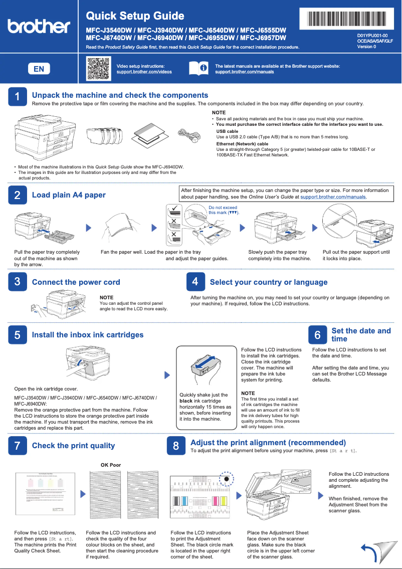 Page 1 de la notice Manuel utilisateur Brother MFC-J6740DW