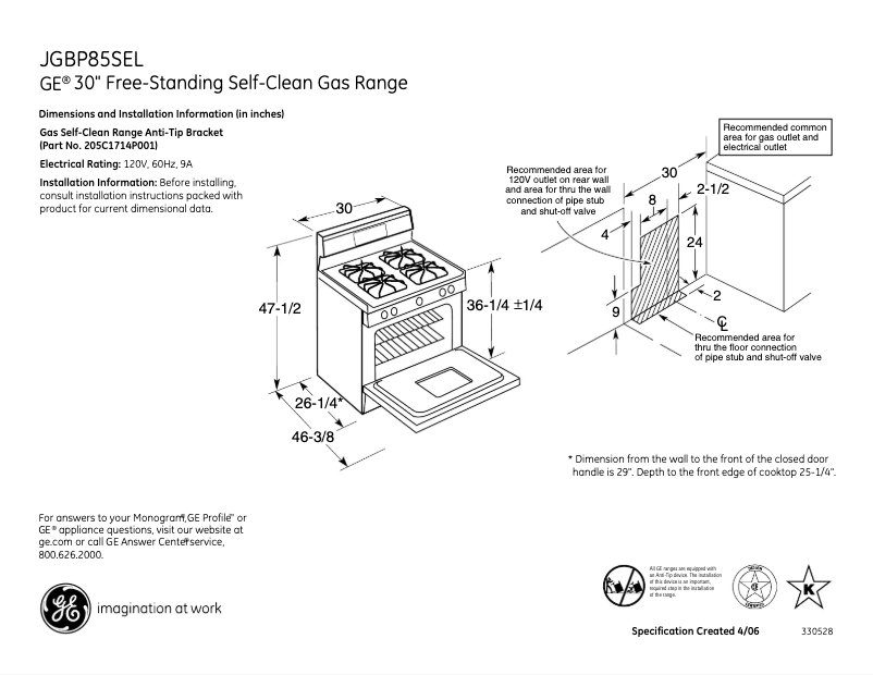 Image de la première page du manuel de l'appareil JGBP85SELSS