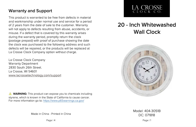 Image de la première page du manuel de l'appareil 404-3051B