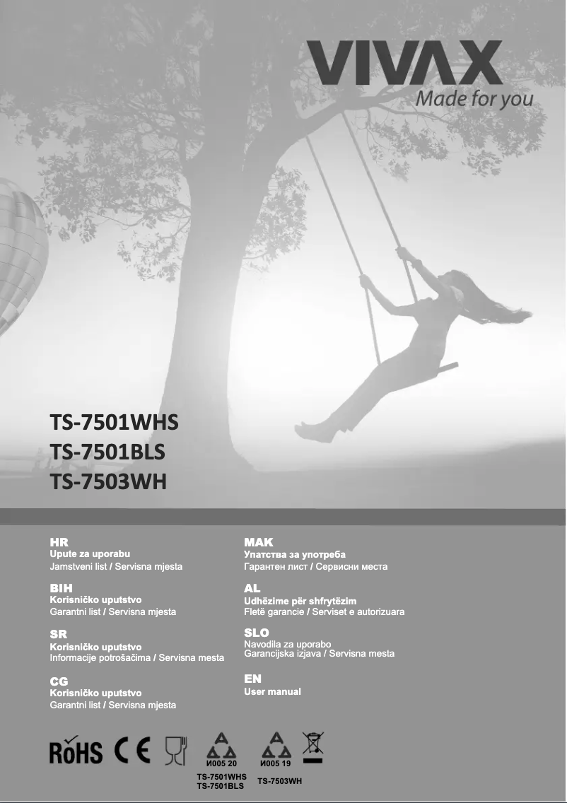 Image de la première page du manuel de l'appareil TS-7501BLS