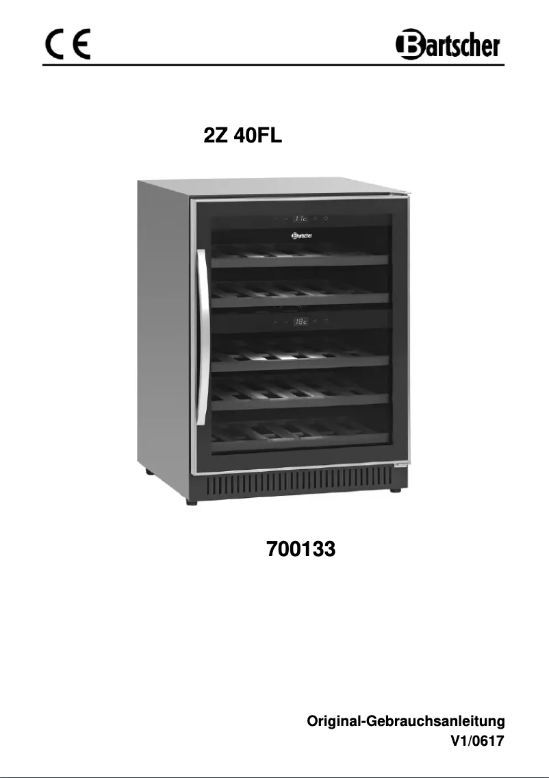 Page n°1 - Manuel utilisateur Bartscher 2Z 40FL