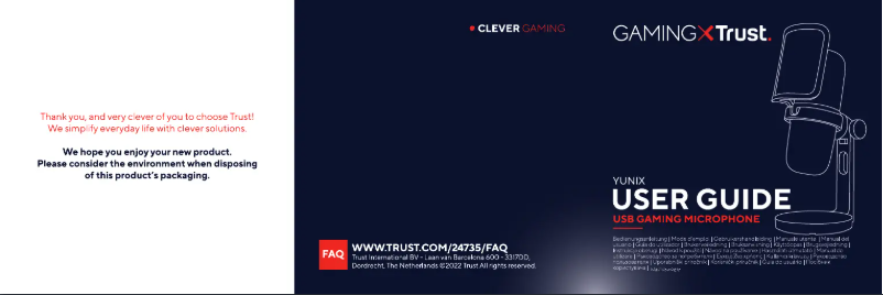 Page 1 de la notice Manuel utilisateur Trust YUNIX GXT246