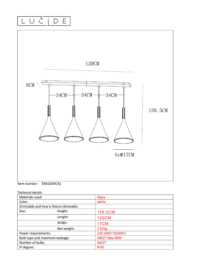 Image de la première page du manuel de l'appareil Gipsy 35410/04/31