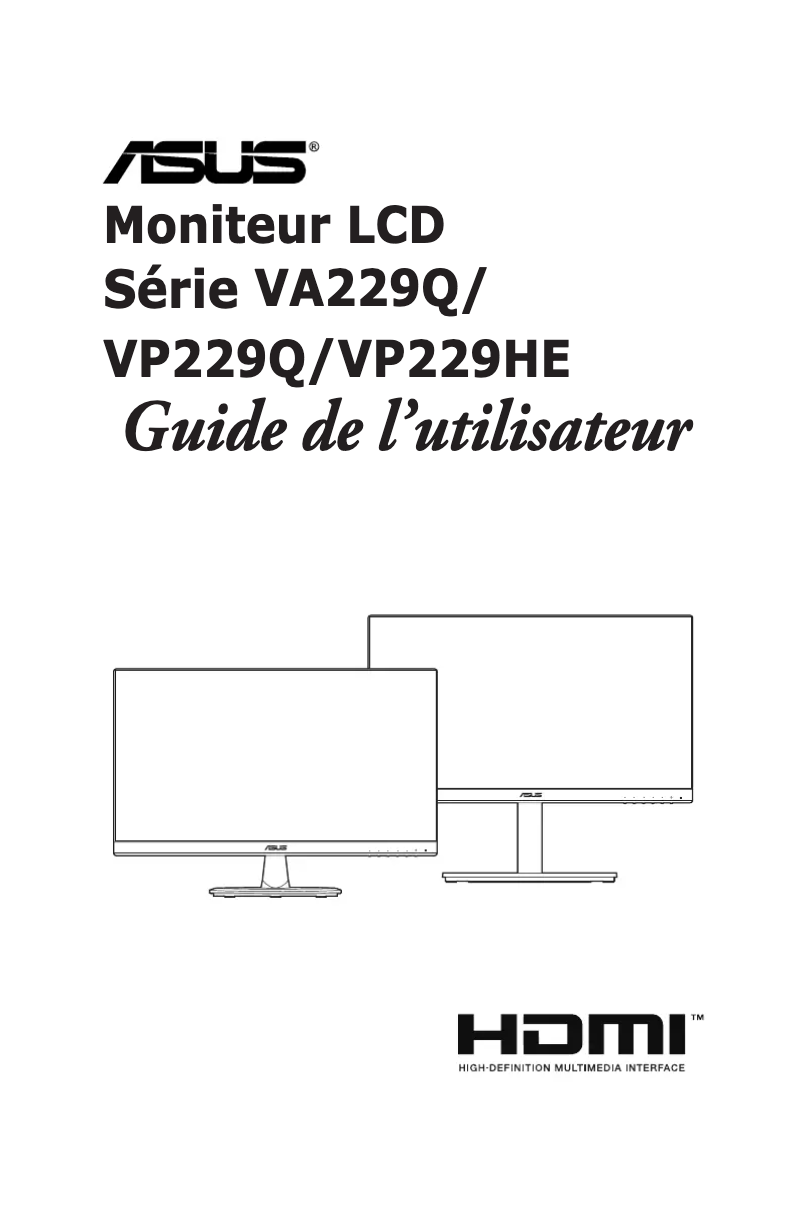 Page 1 de la notice Manuel utilisateur Asus VA229QSB