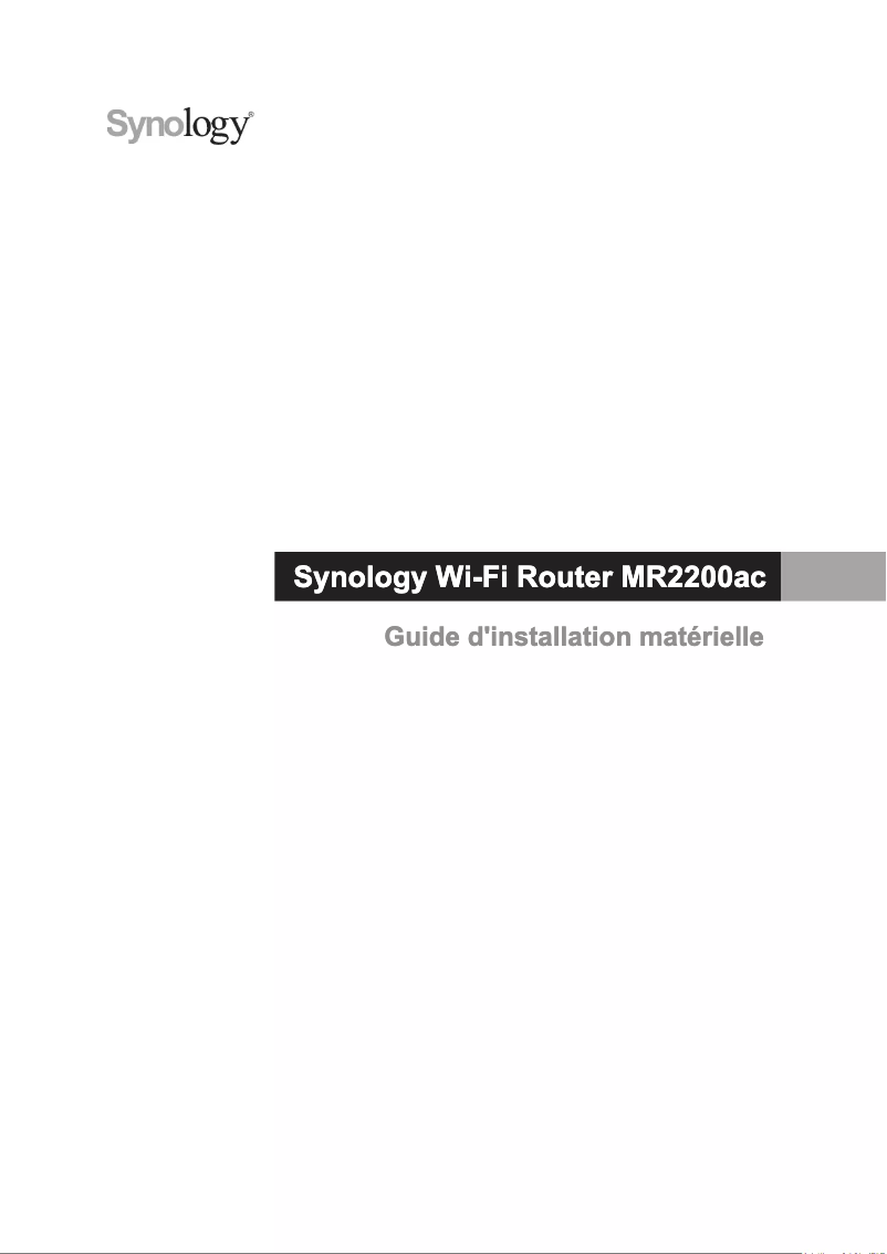 Page 1 de la notice Manuel utilisateur Synology MR2200AC