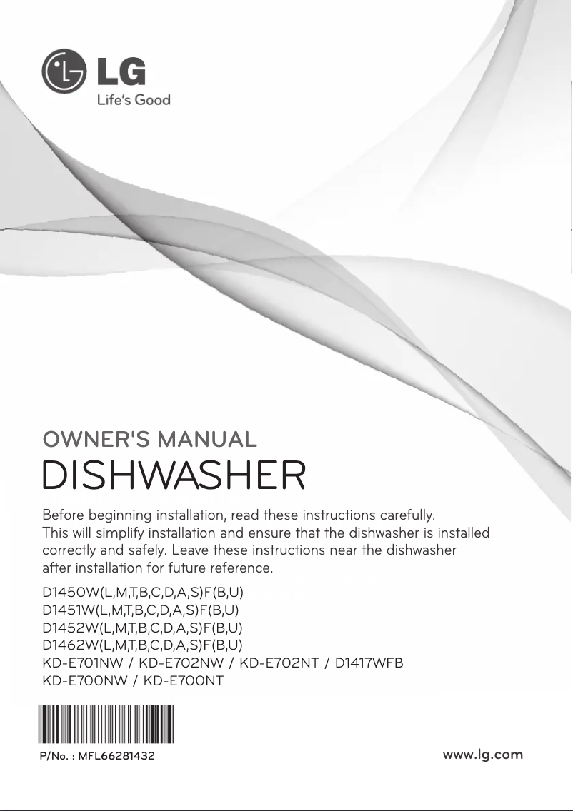 Page 1 de la notice Manuel utilisateur LG D1452SF