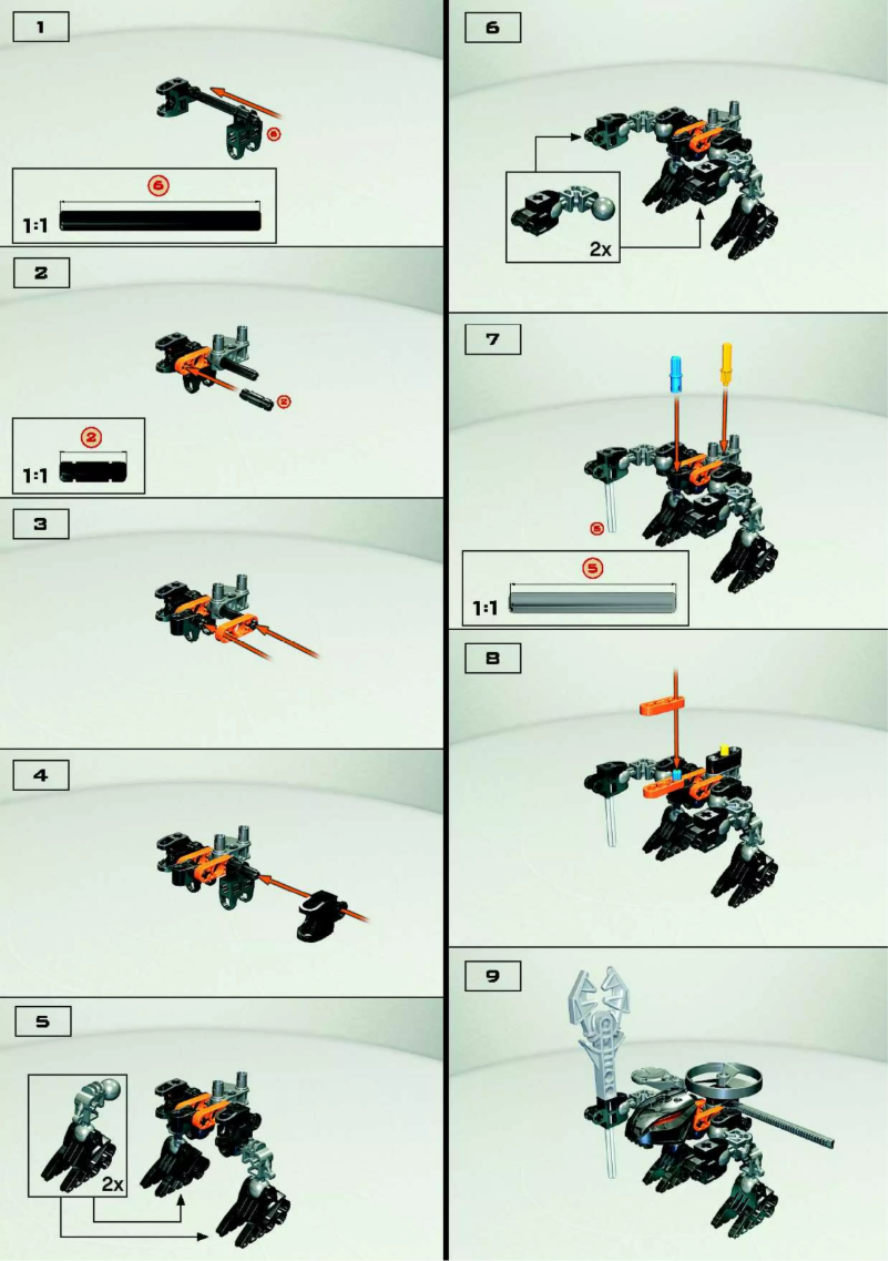 Page 1 de la notice Manuel utilisateur Lego Bionicle 4878
