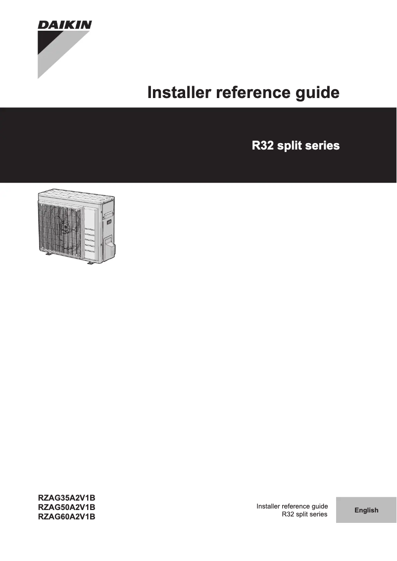 Page 1 de la notice Manuel utilisateur Daikin RZAG60A2V1B