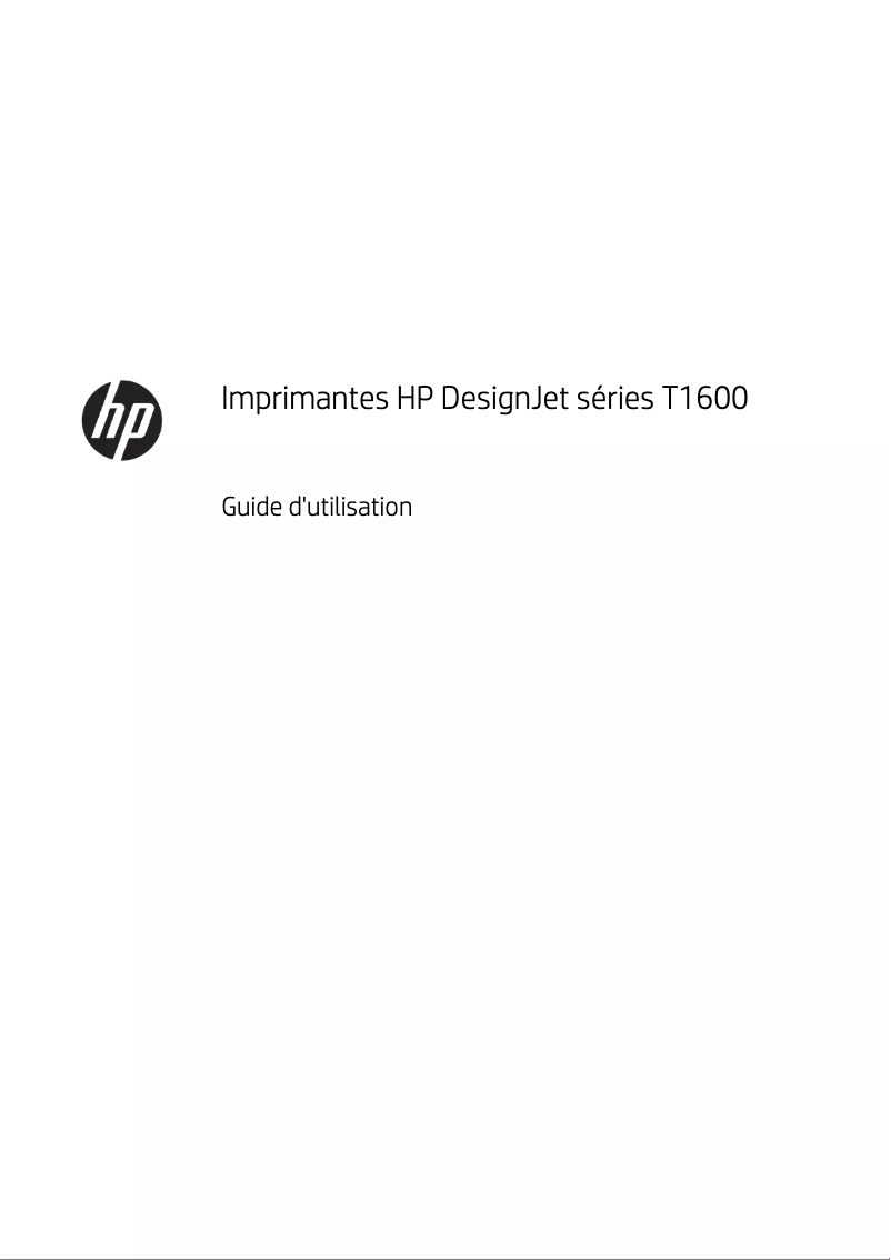 Page 1 de la notice Manuel utilisateur HP DesignJet T1600
