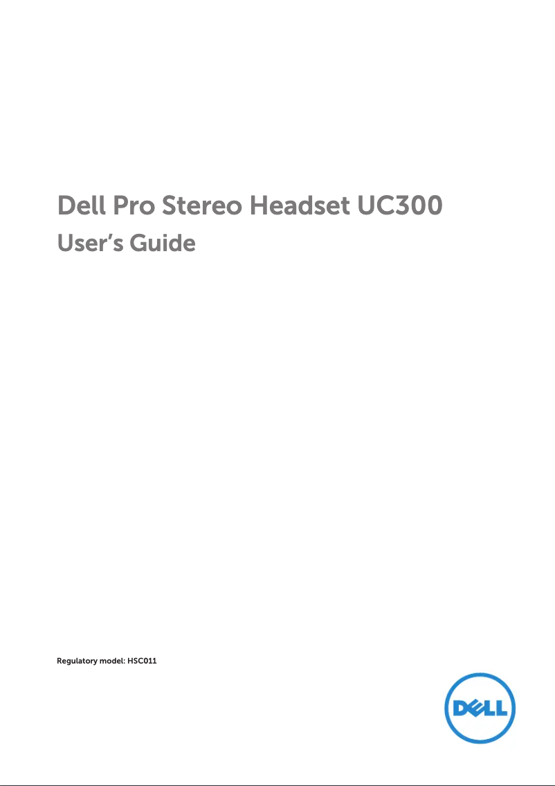 Page 1 de la notice Manuel utilisateur Dell UC300