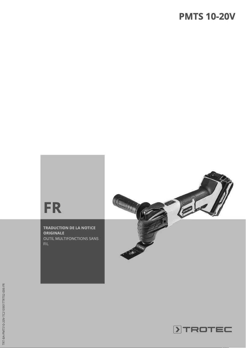 Image de la première page du manuel de l'appareil PMTS 10-20V