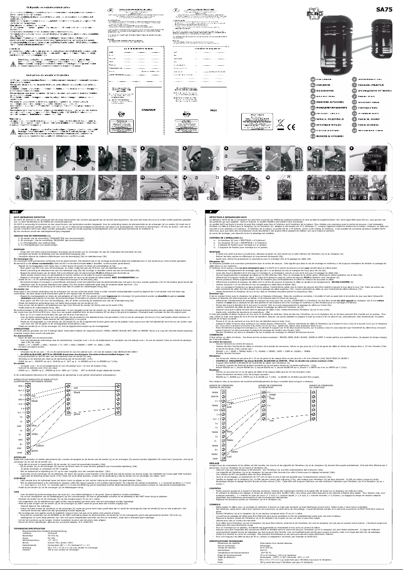 Page 1 de la notice Manuel utilisateur Elro SA75