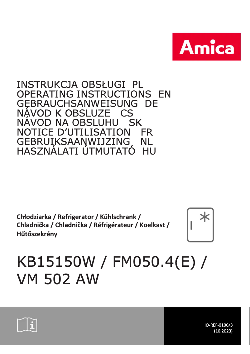 Page 1 de la notice Manuel utilisateur Amica FM050.4