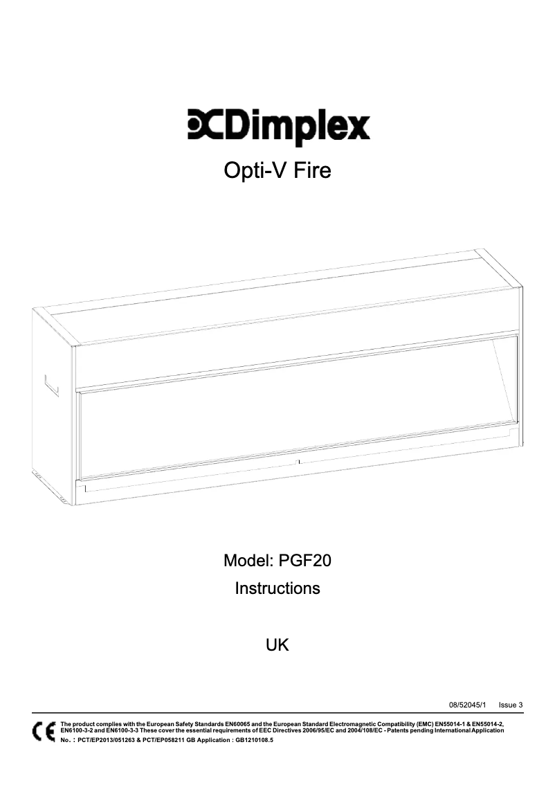 Page 1 de la notice Manuel utilisateur Dimplex PGF20