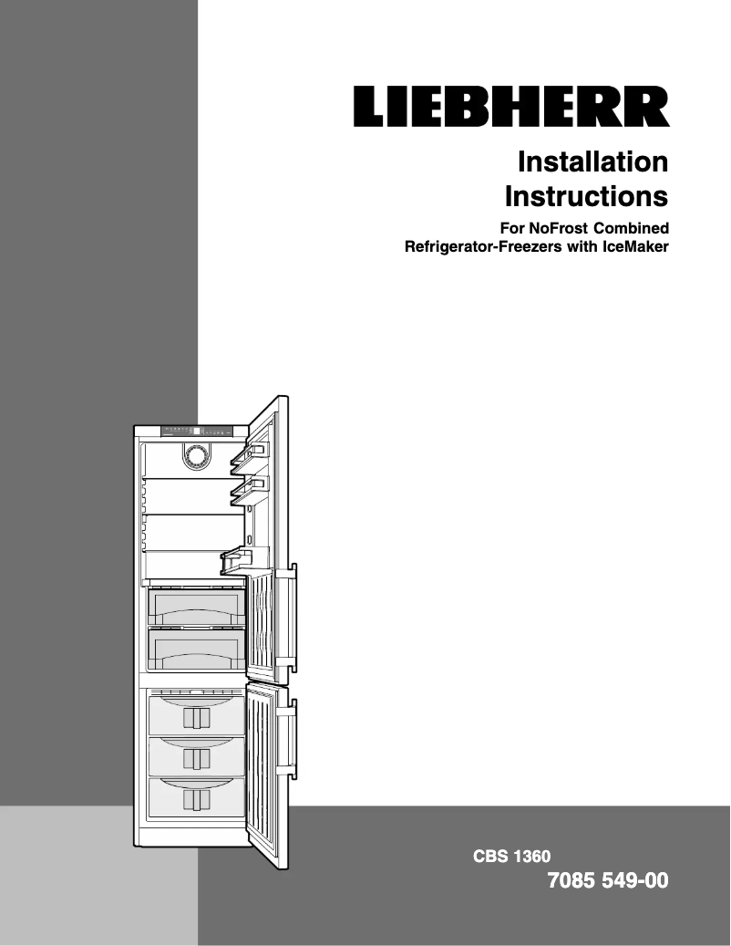 Page 1 de la notice Guide d'installation Liebherr CS 1210