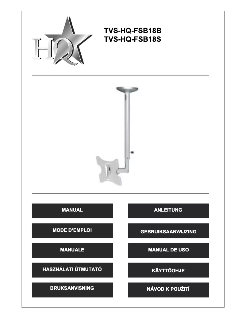 Page 1 de la notice Manuel utilisateur HQ FSB18B