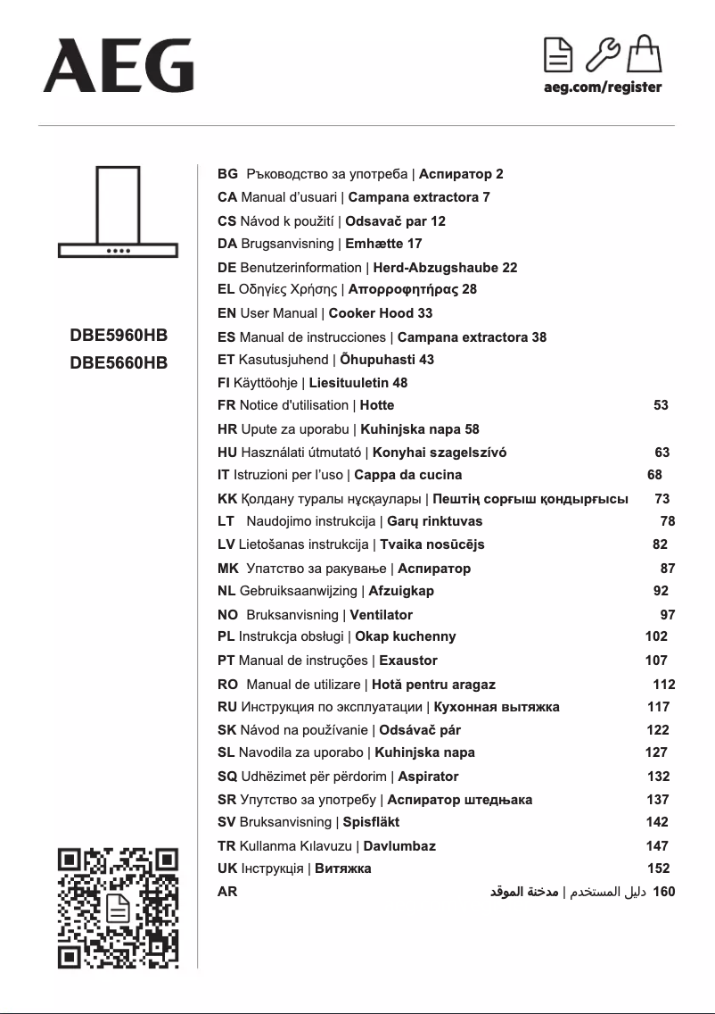 Page n°1 - Manuel utilisateur AEG DBE5660HB